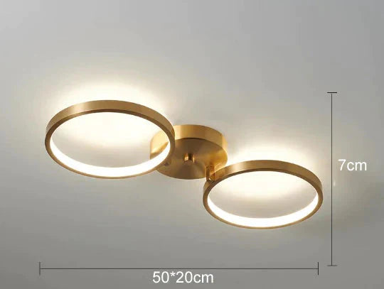 Ring All Copper Jane Bedroom Lamp Led Ceiling Lamp