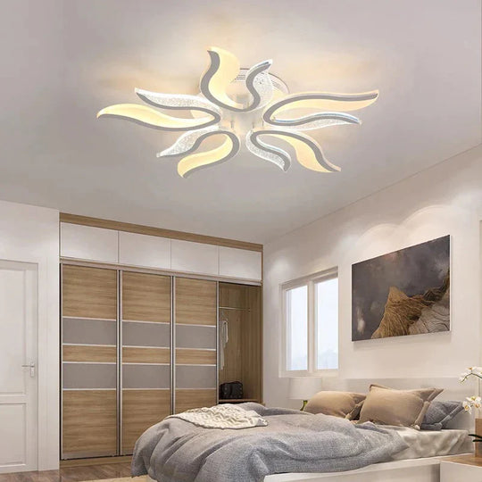 Modern New Acrylic Led ceiling Chandelier lights white color For Living Room Bedroom chandelier lighting lampadario led