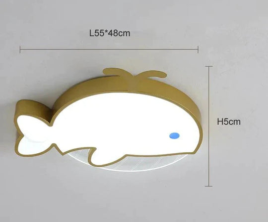 Nordic Whale Led Bedroom Ceiling Lamp