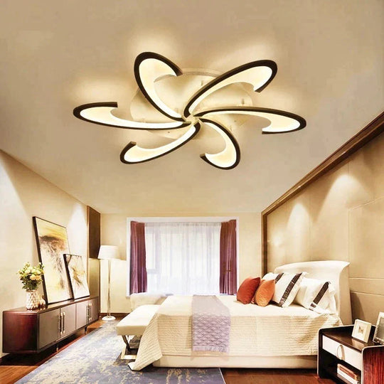 Black White Body Led Ceiling For Living Room Acrylic Lampara De Techo Modern Lamp Indoor Home