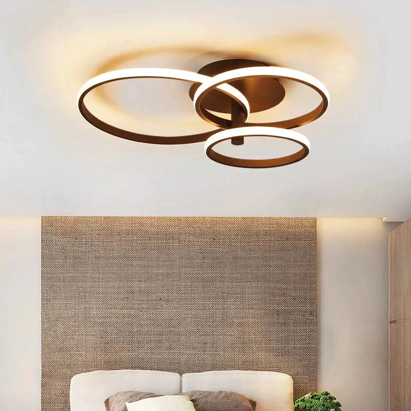 New Design LED Ceiling Light For Living Room Dining Bedroom White Coffee Finnished Indoor Home Lighting Fixture Lamparas De Techo