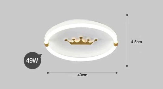 Nordic Warm Crown Master Bedroom Led Ceiling Lamp