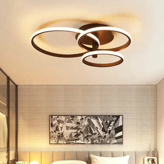 New Design LED Ceiling Light For Living Room Dining Bedroom White Coffee Finnished Indoor Home Lighting Fixture Lamparas De Techo