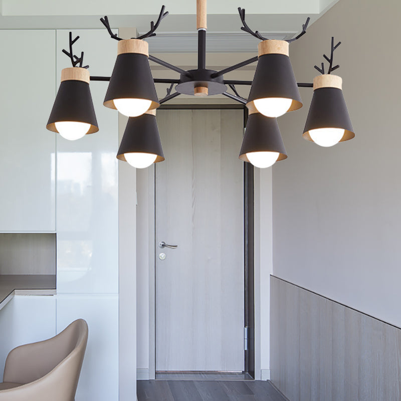 Modern Iron Deer Horn Kids Pendant Chandelier - Stylish Room Lighting Fixture