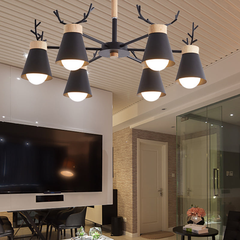 Modern Iron Deer Horn Kids Pendant Chandelier - Stylish Room Lighting Fixture