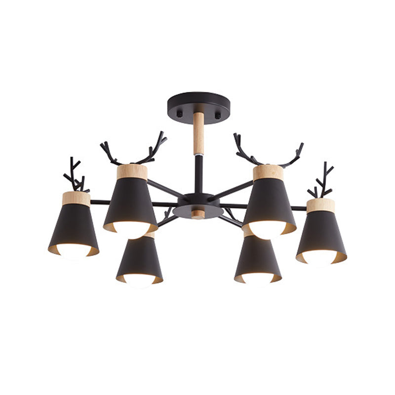 Modern Iron Deer Horn Kids Pendant Chandelier - Stylish Room Lighting Fixture