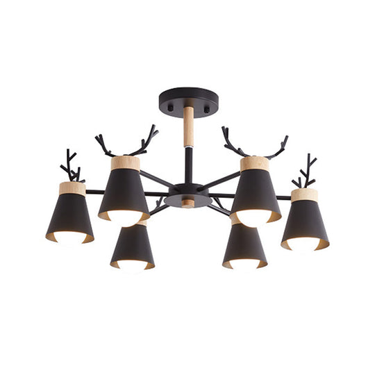 Modern Iron Deer Horn Kids Pendant Chandelier - Stylish Room Lighting Fixture