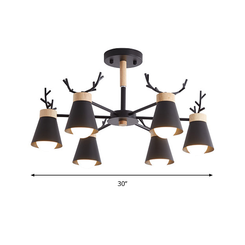 Modern Iron Deer Horn Kids Pendant Chandelier - Stylish Room Lighting Fixture