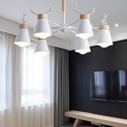 Modern Iron Deer Horn Kids Pendant Chandelier - Stylish Room Lighting Fixture