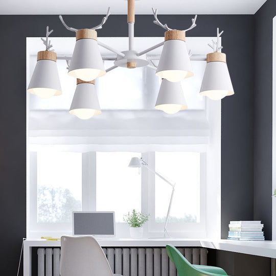 Modern Iron Deer Horn Kids Pendant Chandelier - Stylish Room Lighting Fixture