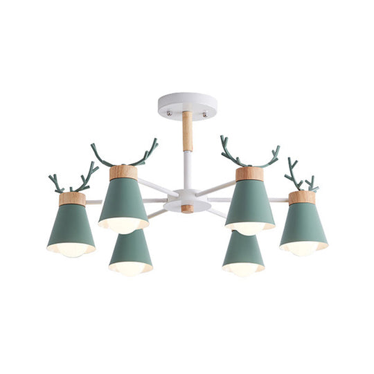 Modern Iron Deer Horn Kids Pendant Chandelier - Stylish Room Lighting Fixture