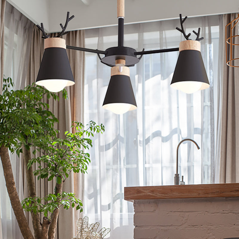 Modern Iron Deer Horn Kids Pendant Chandelier - Stylish Room Lighting Fixture