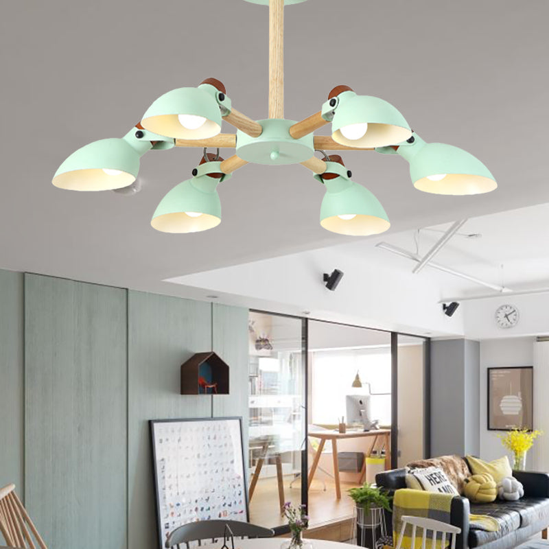 Nordic Half-Bottle Pendant Chandelier With Metal Shade - Stylish Lighting For Living Room