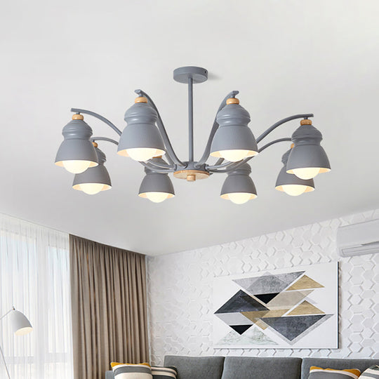 Modern Metal Gourd Pendant Chandelier: Stylish Bedroom Hanging Light Fixture