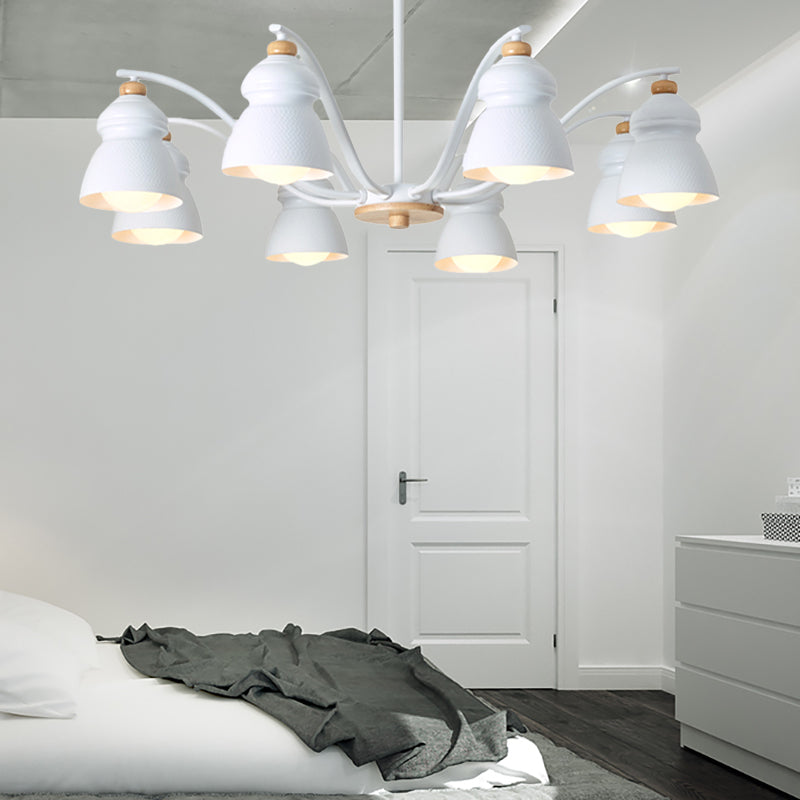 Modern Metal Gourd Pendant Chandelier: Stylish Bedroom Hanging Light Fixture