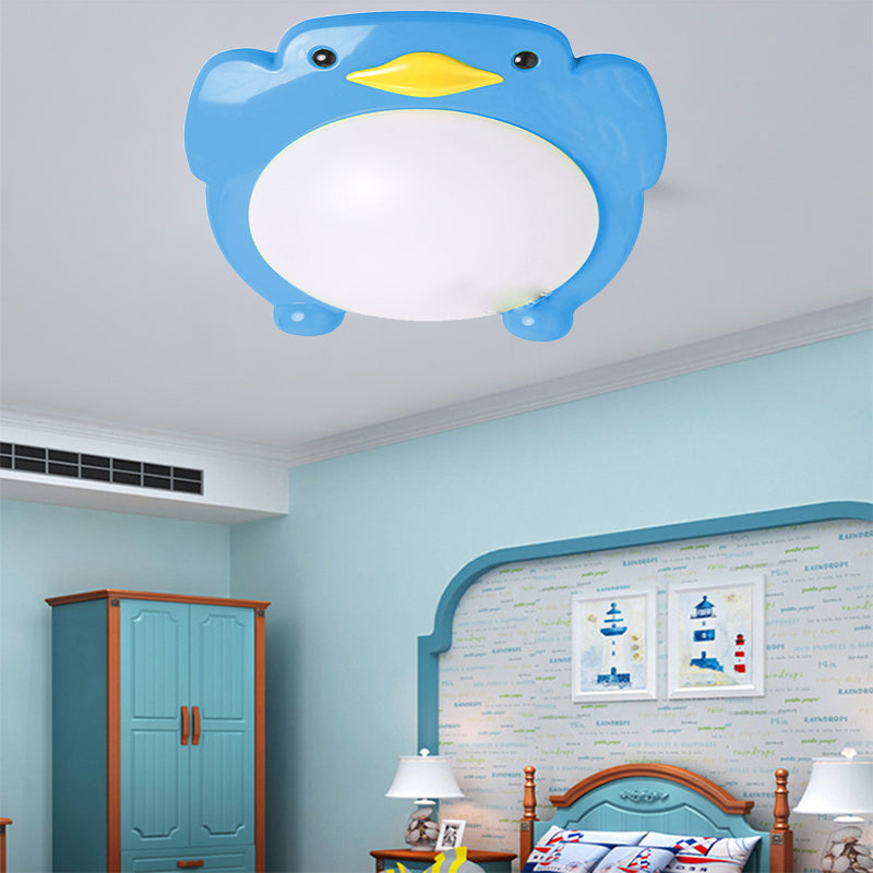 Penguin LED Flush Mount Ceiling Light for Kids' Bedroom - Cartoon Theme