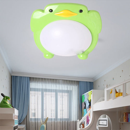 Penguin LED Flush Mount Ceiling Light for Kids' Bedroom - Cartoon Theme