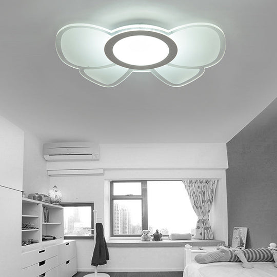 White LED Bow Ceiling Lamp for Girls Bedroom/Game Room - Cute & Stylish