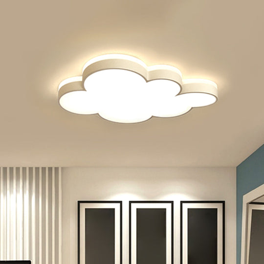 Contemporary Cloud Flush Led Ceiling Light Fixture For Bedrooms - Acrylic Lamp