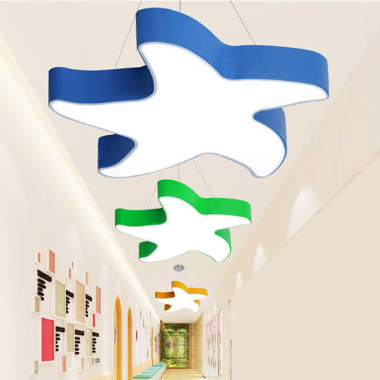 Modern Led Starfish Acrylic Ceiling Chandelier For Corridor