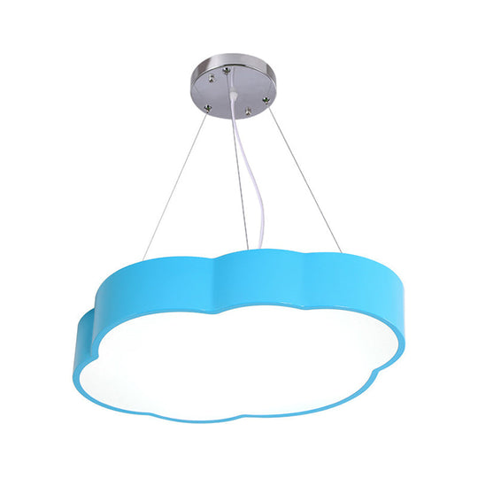 Simplicity Cloud Kids Bedroom Led Chandelier - Acrylic Pendant Light Kit