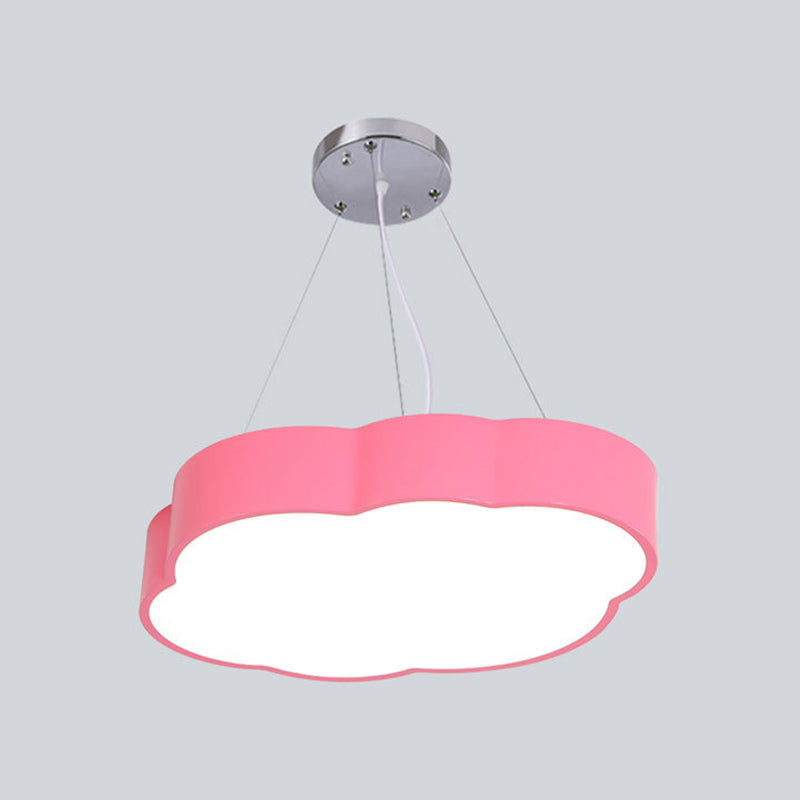 Simplicity Cloud Kids Bedroom Led Chandelier - Acrylic Pendant Light Kit