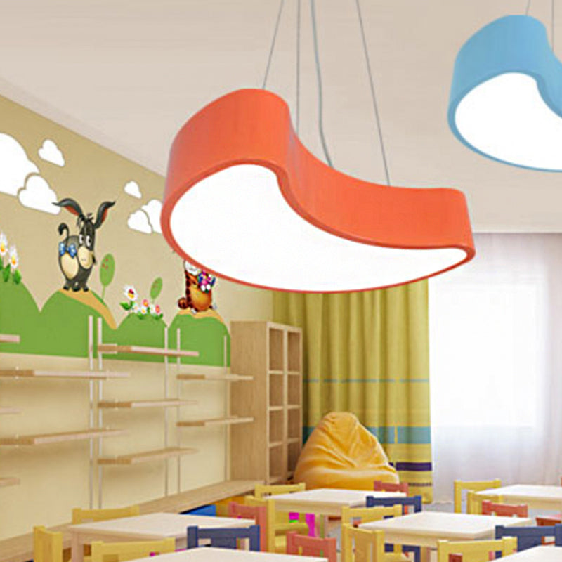 Modern Acrylic Moon Chandelier: Led Pendant Light For Kindergarten