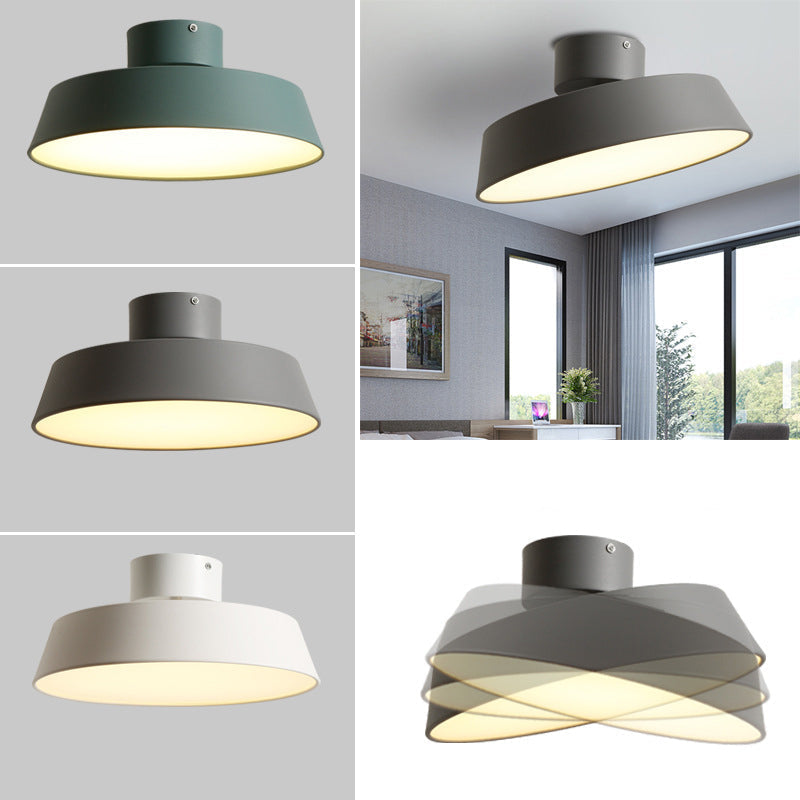 Led Semi Flush Ceiling Light With Barn Acrylic Shade Perfect For Dining Rooms