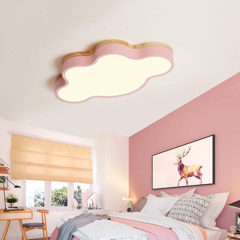 Cloud LED Flush Light with Acrylic Shade for Baby's Room