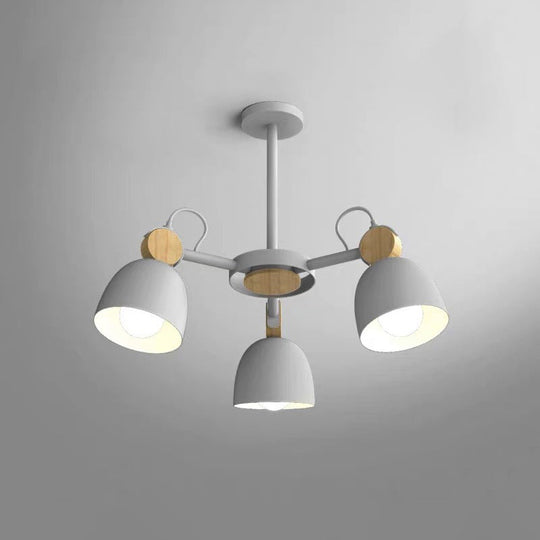 Semi Flush Dome Light With Adjustable Wood Joint For Modern Close-To-Ceiling Lighting