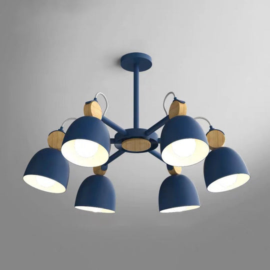 Semi Flush Dome Light with Adjustable Wood Joint for Modern Close-to-Ceiling Lighting