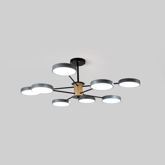 Modern Led Ceiling Light Sleek Semi Flush Circle Design With Acrylic Shade Ideal For Living Room 8 /