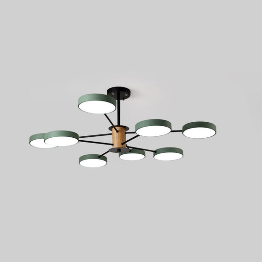 Modern Led Ceiling Light Sleek Semi Flush Circle Design With Acrylic Shade Ideal For Living Room 8 /