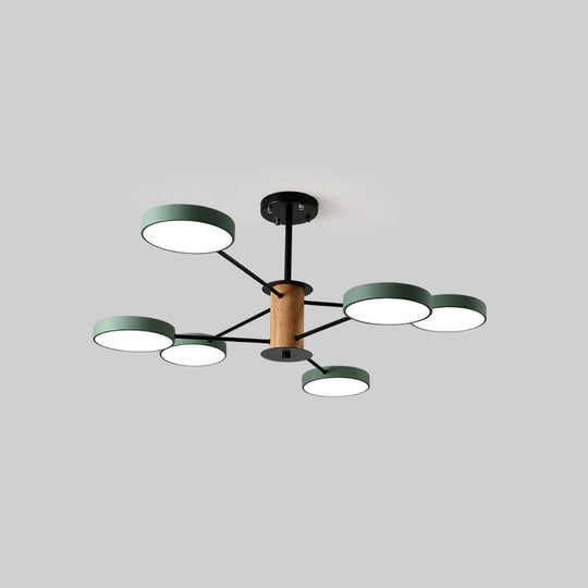 Modern Led Ceiling Light Sleek Semi Flush Circle Design With Acrylic Shade Ideal For Living Room 6 /