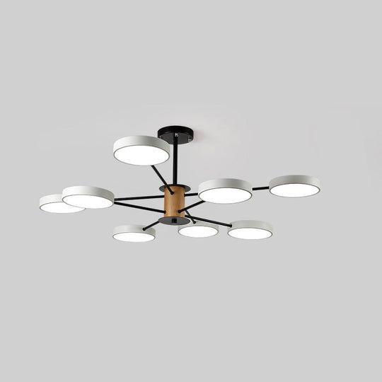 Modern Led Ceiling Light Sleek Semi Flush Circle Design With Acrylic Shade Ideal For Living Room 8 /