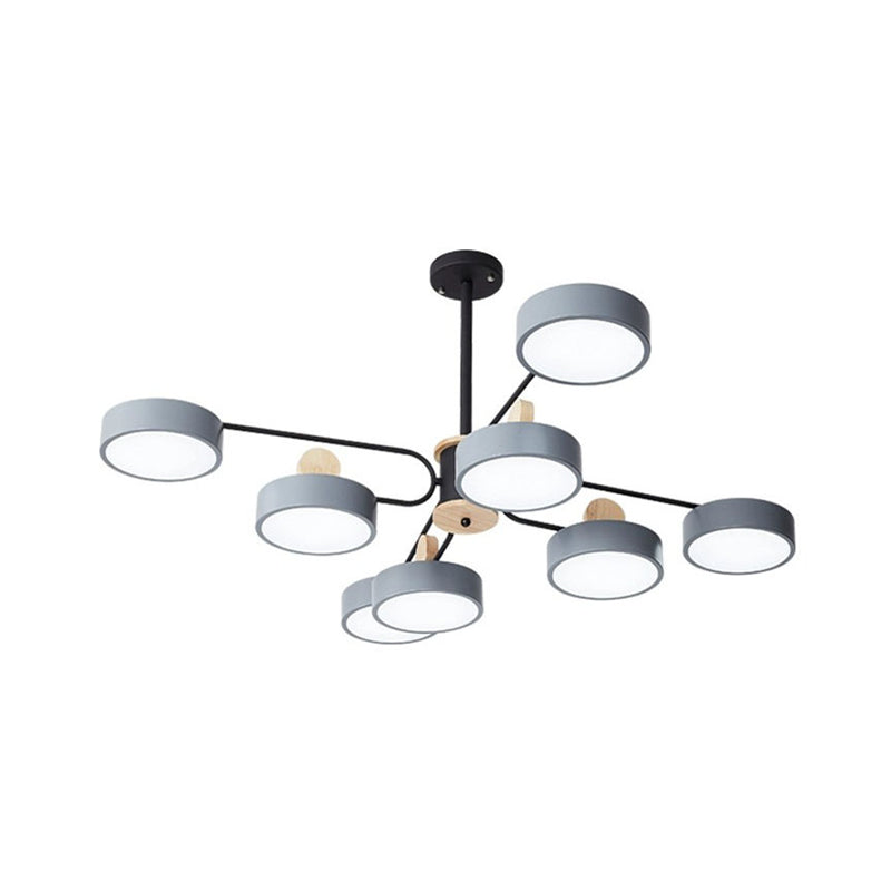 Modern Starburst Chandelier With Acrylic Shade - Perfect For Living Room Ceiling Lighting