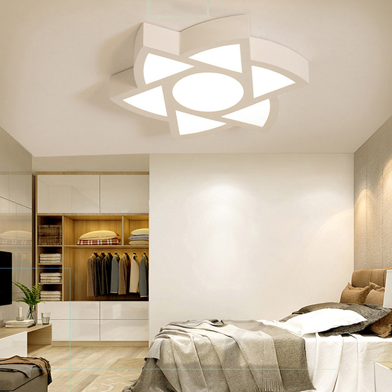 Art Deco Flush Mount Led Ceiling Light For Living Room With Acrylic Fixture