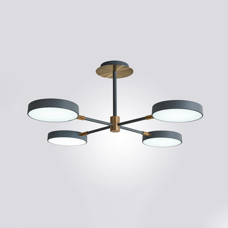 Contemporary Acrylic Drum Pendant Chandelier With Sputnik Design - Stylish Suspension Lighting