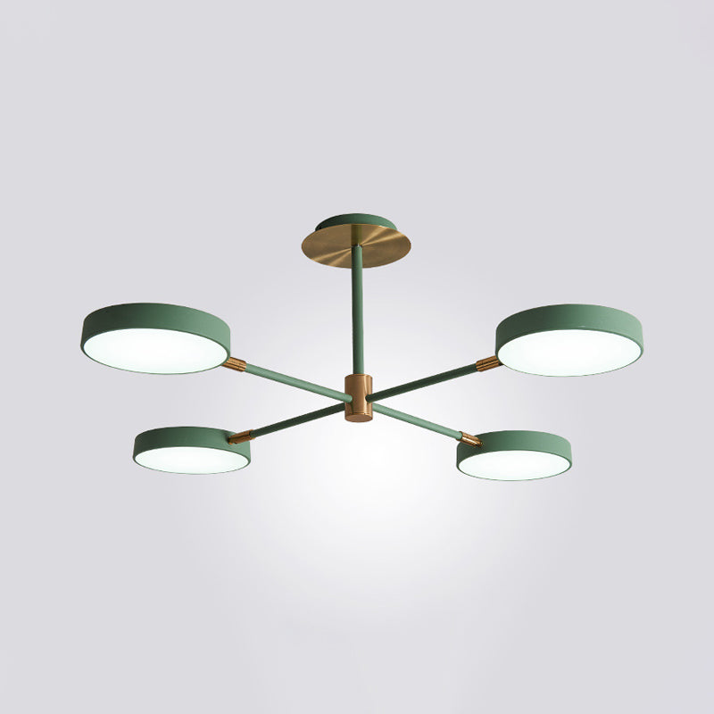 Contemporary Acrylic Drum Pendant Chandelier With Sputnik Design - Stylish Suspension Lighting