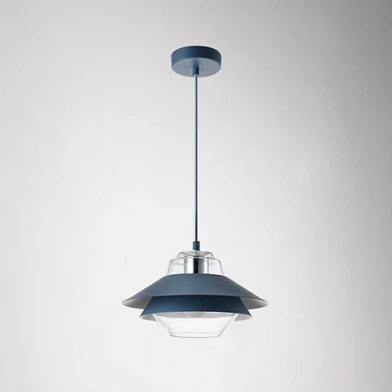 Minimalist 1-Light Metal Drop Pendant For Dining Room