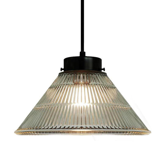 Brass Geometric Glass Drop Pendant - Industrial 1-Light Suspension Fixture for Dining Room Lighting