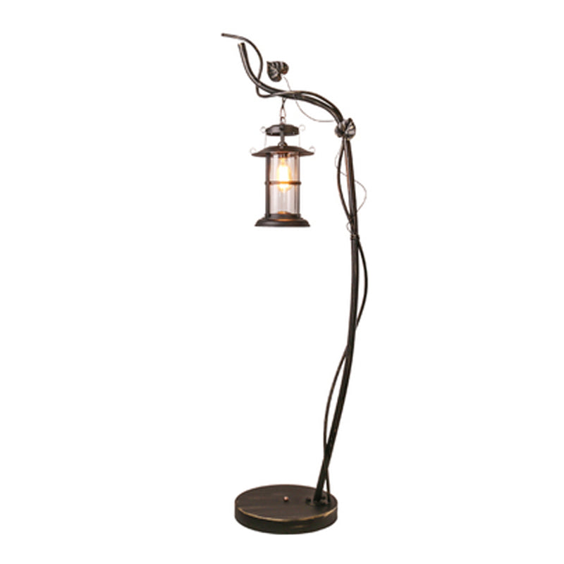 Brass Floor Lamp With Clear Glass Shade Ideal For Living Room 1 Head Standing Lighting Warehouse