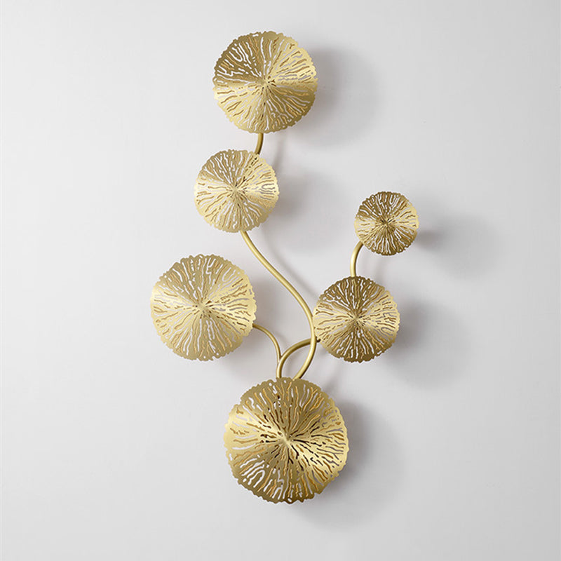 Lotus Leaf Metal Wall Sconce - Modern Mount Lamp For Living Room