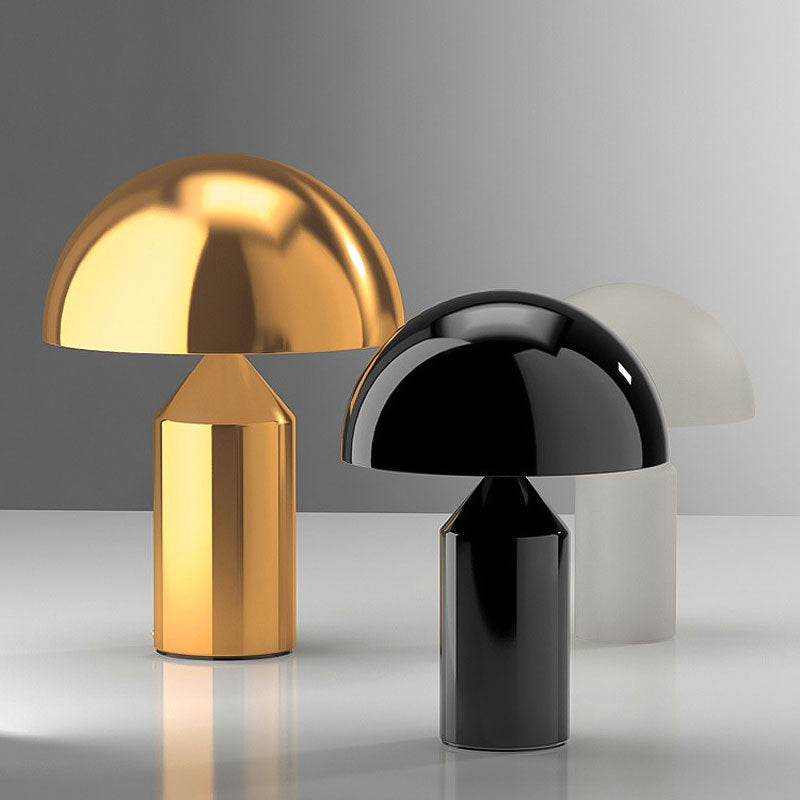 Mushroom Nightstand Lamp: Minimalist Metal 1-Head Modern Lighting For Living Room