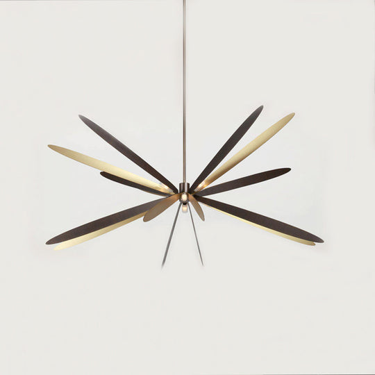 Sleek Black Dragonfly 6-Bulb Ceiling Chandelier - Simplicity & Elegance Combined!