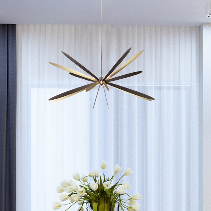 Sleek Black Dragonfly 6-Bulb Ceiling Chandelier - Simplicity & Elegance Combined!