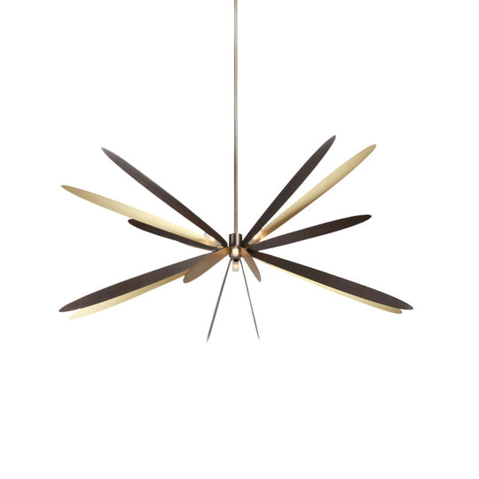 Sleek Black Dragonfly 6-Bulb Ceiling Chandelier - Simplicity & Elegance Combined!