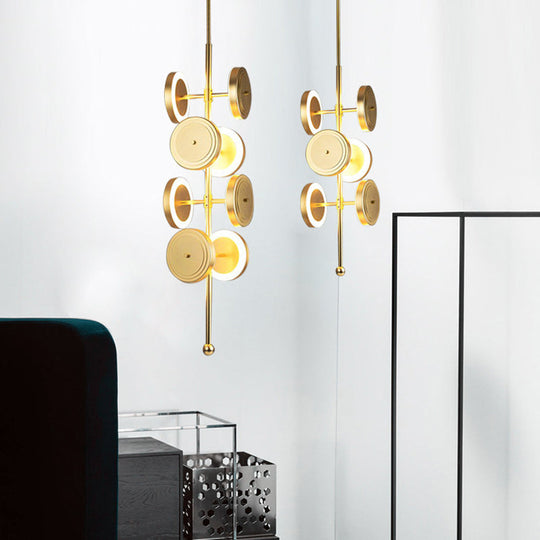 Contemporary Gold Metal Led Chandelier For Dining Room 8 /