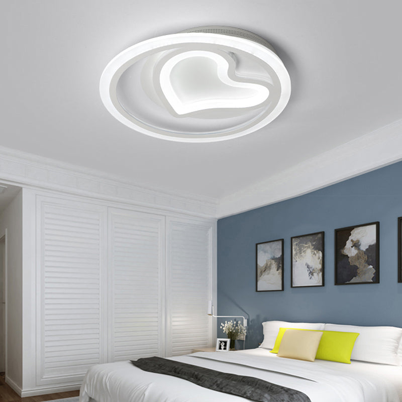 Plafonnier LED contemporain en forme de cœur pour café et chambre à coucher