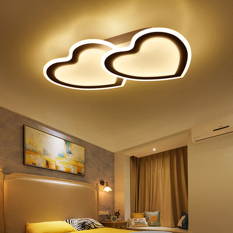 Cartoon Loving Heart LED Flush Ceiling Light for Hotel Living Room